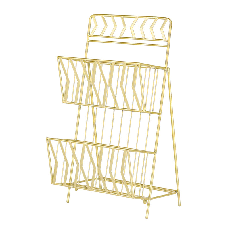 Contemporary Bookshelf Metal Vertical Shelf Bookcase for Living Room