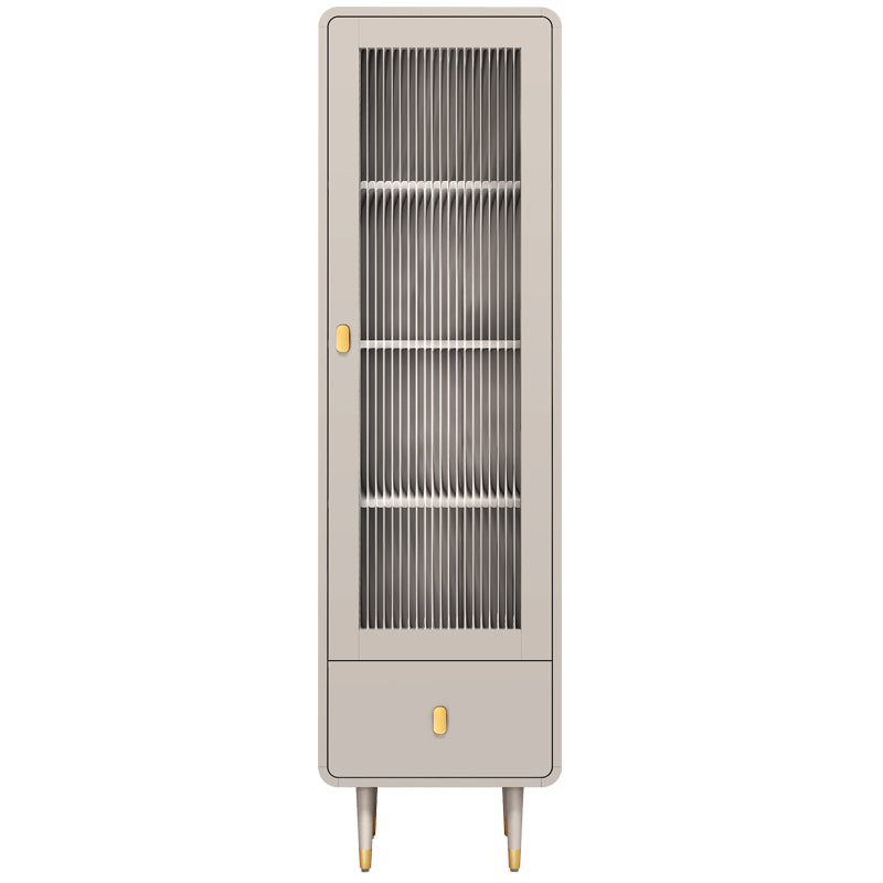 Modern Engineered Wood Bookcase Standard Closed Back Bookshelf with Doors