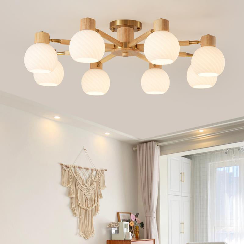 Wood Chandelier Light Modern Style Chandelier Pendant Light for Dining Room