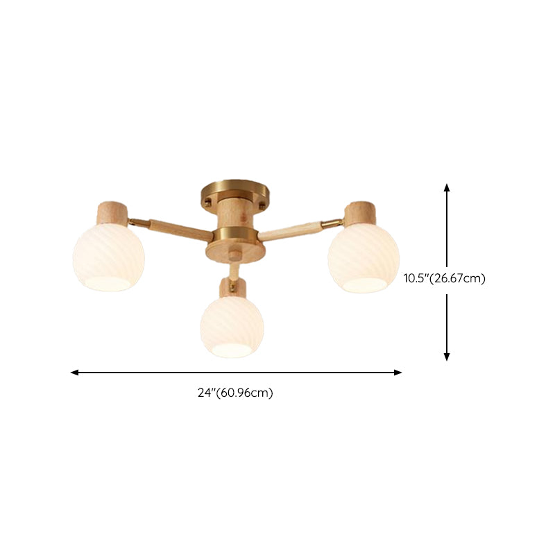 Wood Chandelier Light Modern Style Chandelier Pendant Light for Dining Room