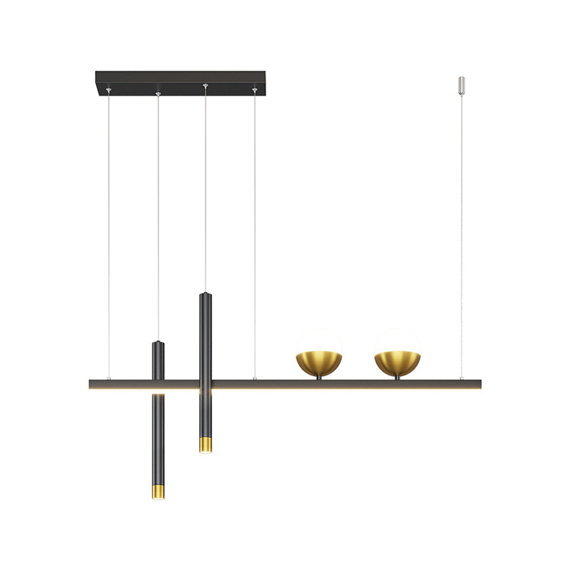 Modern Hanging Ceiling Light 5 Light Pendant Lighting Fixtures in Black Finish