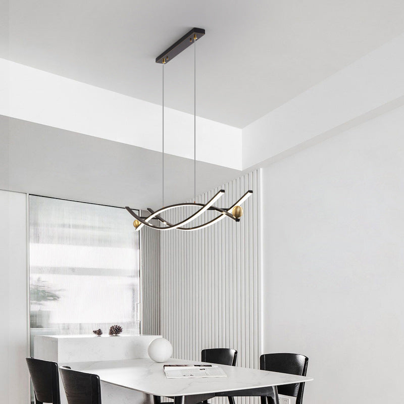 Multiple-Light Geometric Island Lighting Modern Metal Island Pendant Lights