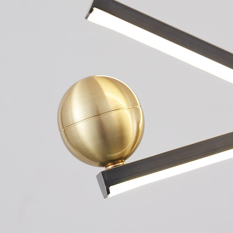 Multiple-Light Geometric Island Lighting Modern Metal Island Pendant Lights
