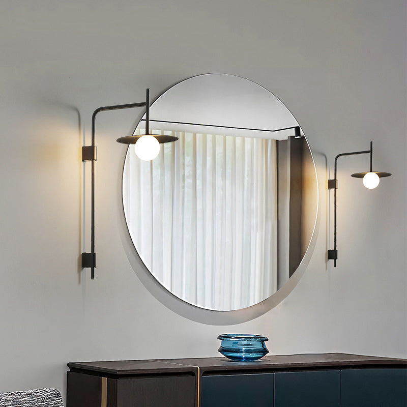 Industrial Style Clad Cone Wall Sconce Metal 1 Light Sconces for Dining Room