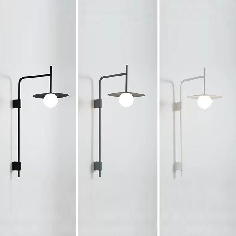 Industrial Style Clad Cone Wall Sconce Metal 1 Light Sconces for Dining Room