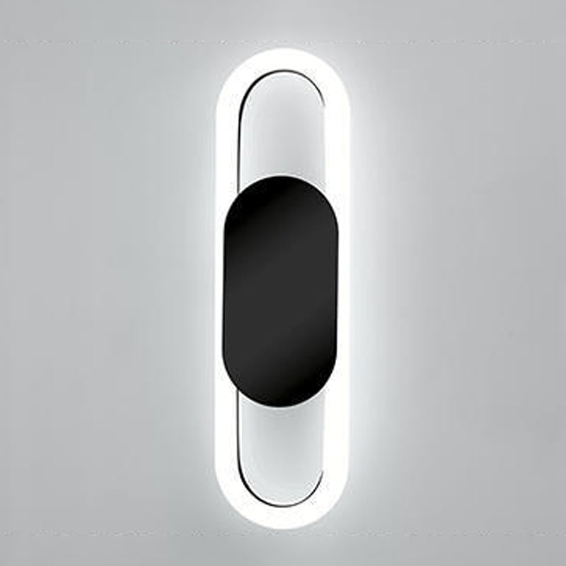 Oval 1 - Light Wall Flush Mount in Gold / Black Post Modern LED Wall Light