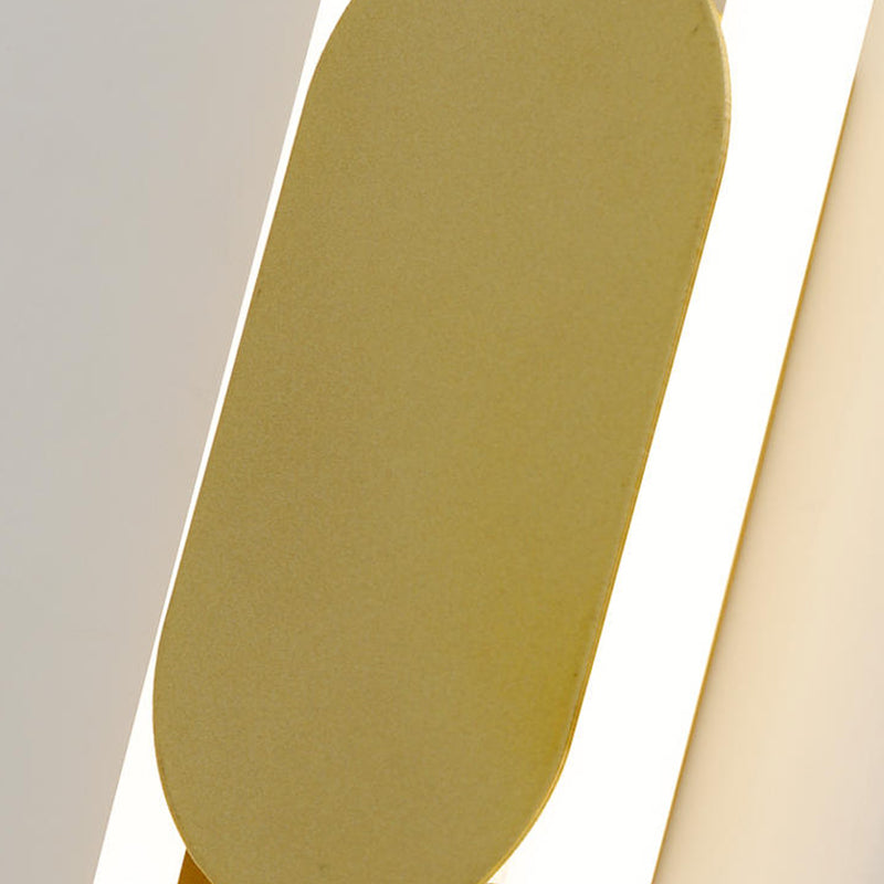 Oval 1 - Light Wall Flush Mount in Gold / Black Post Modern LED Wall Light