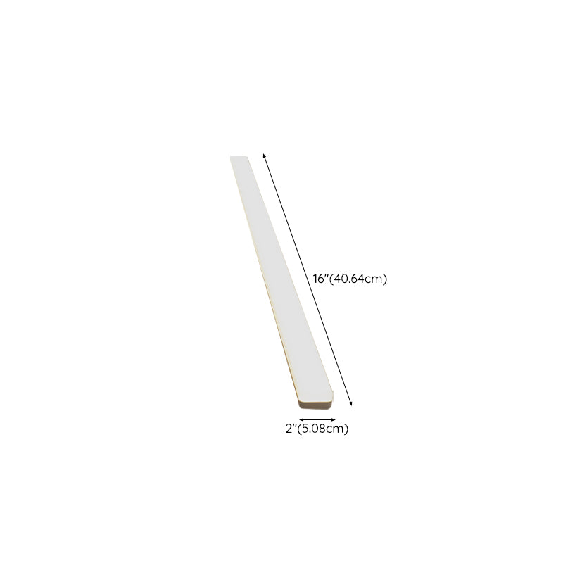 White Modern Wall Sconce Geometric Shape Vanity Lamp with Plastic Shade for Bathroom