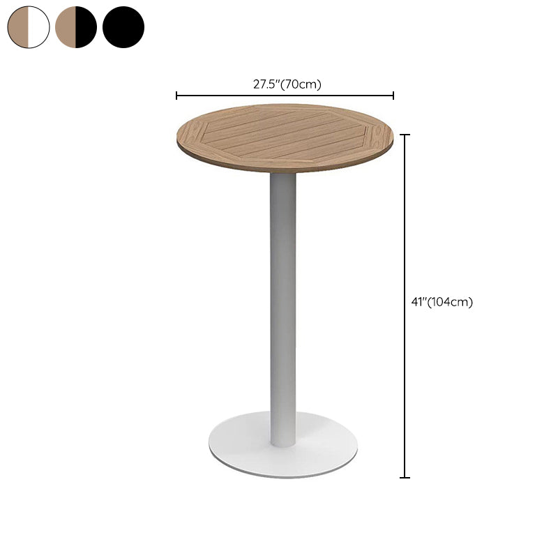 Industrial Round Bar Table Set 1/2/3 Pieces Metal Bar Table Set for Outdoor