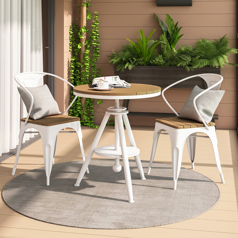 Modern Round Dining Set 1/2/3/5 Pieces Reclaimed Wood Dining Set for Outdoor