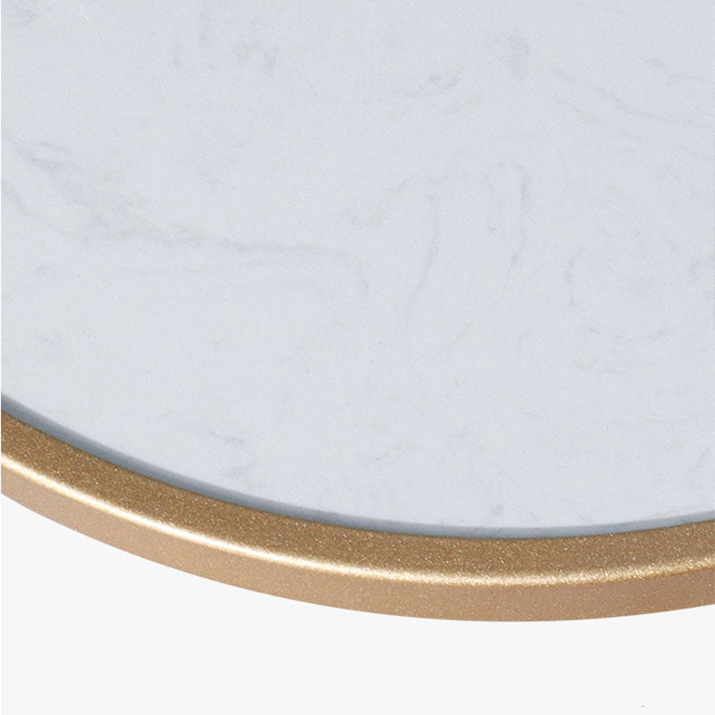 Contemporary Metal Frame End Table 24.8" Tall Slate Top Side Table