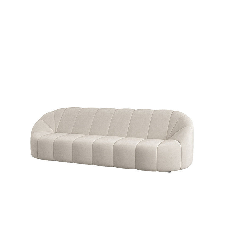 Contemporary Sloped Arms Sofa with Tight Back for Living Room