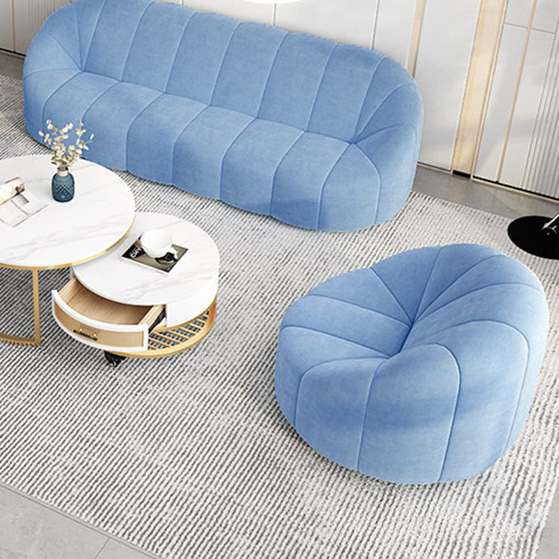 Contemporary Sloped Arms Sofa with Tight Back for Living Room