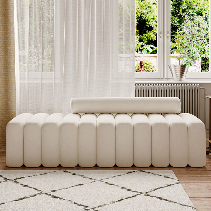 Contemporary Solid Color Velvet / Wool Armless Sofa for Living Room