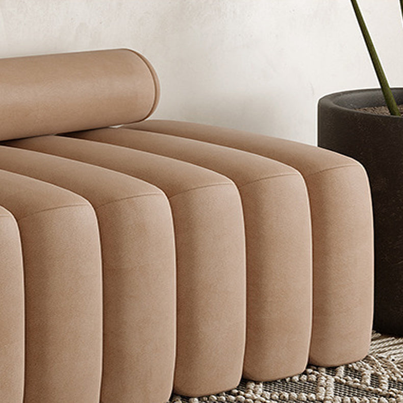 Contemporary Solid Color Velvet / Wool Armless Sofa for Living Room
