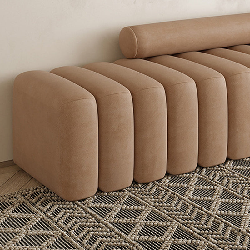Contemporary Solid Color Velvet / Wool Armless Sofa for Living Room