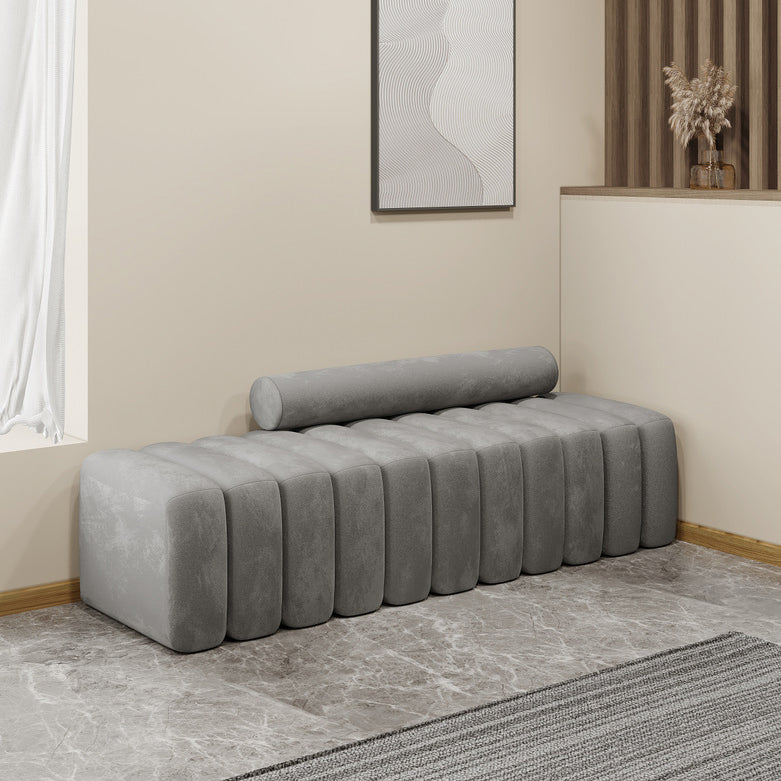 Contemporary Solid Color Velvet / Wool Armless Sofa for Living Room