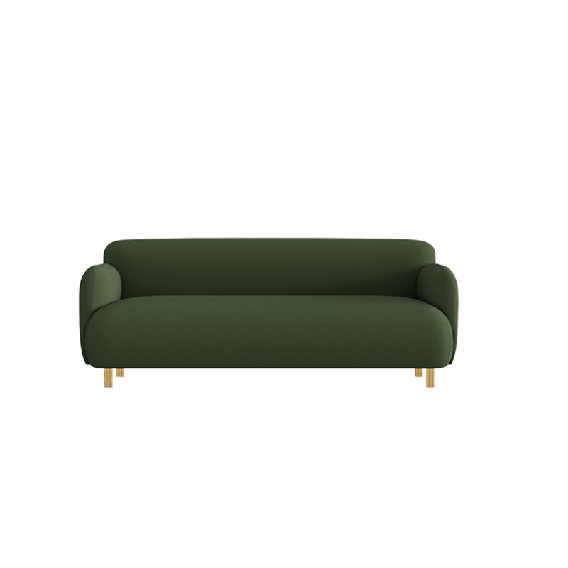 Faux Leather Sofa 27.55" H Recessed Arm Sofa for Living Room