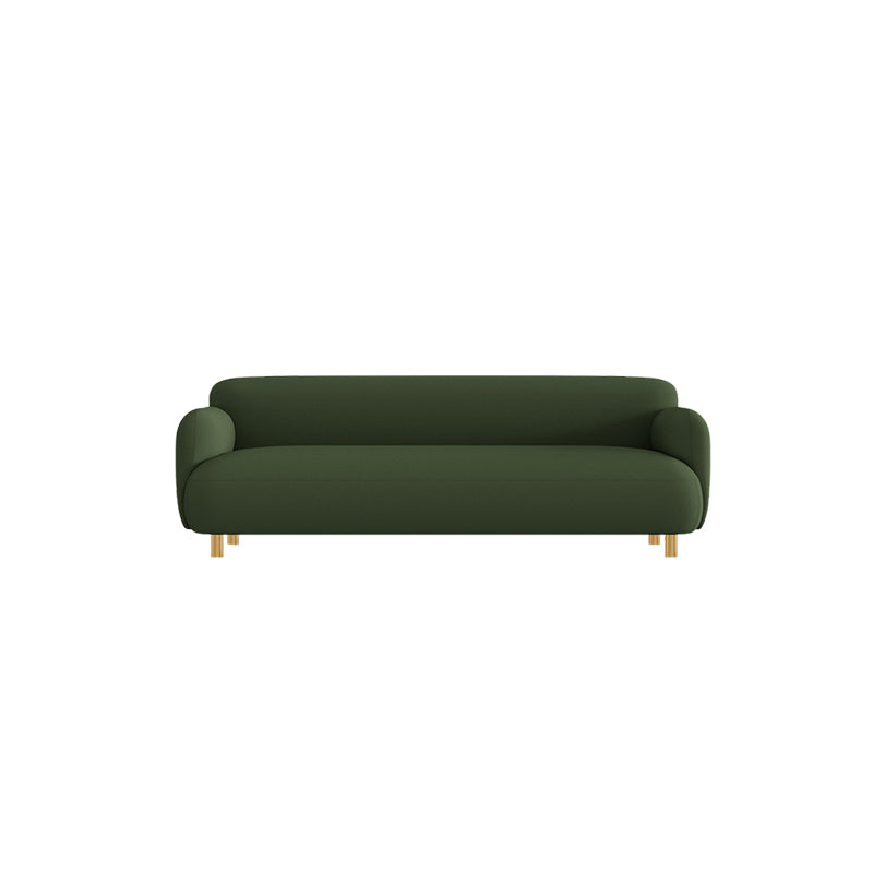 Faux Leather Sofa 27.55" H Recessed Arm Sofa for Living Room