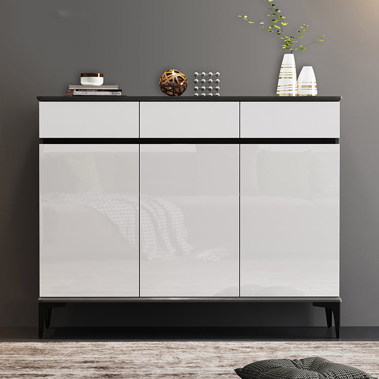 Modern Simple 39.4" Tall Cabinet 2/34 - Drawer Gray and Black Storage Cabinet