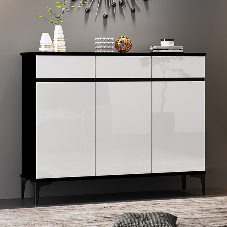 Modern Simple 39.4" Tall Cabinet 2/34 - Drawer Gray and Black Storage Cabinet