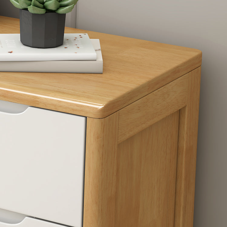 Mid-Century Modern Rectangle Chest with Drawers and Legs in Solid Wood