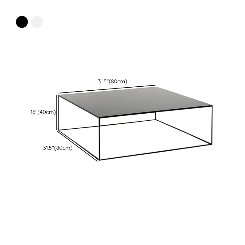 Frame Base Coffee Table Extendable Square Metal Cocktail Table