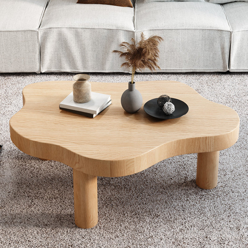 Nordic Coffee Table 3 Legs Solid Wood Geometric Single Coffee Table
