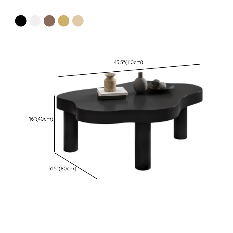 Nordic Coffee Table 3 Legs Solid Wood Geometric Single Coffee Table