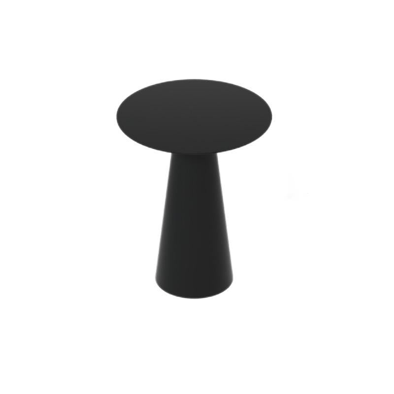 Pedestal Black/White Coffee Table Metal Minimalist Cocktail Table