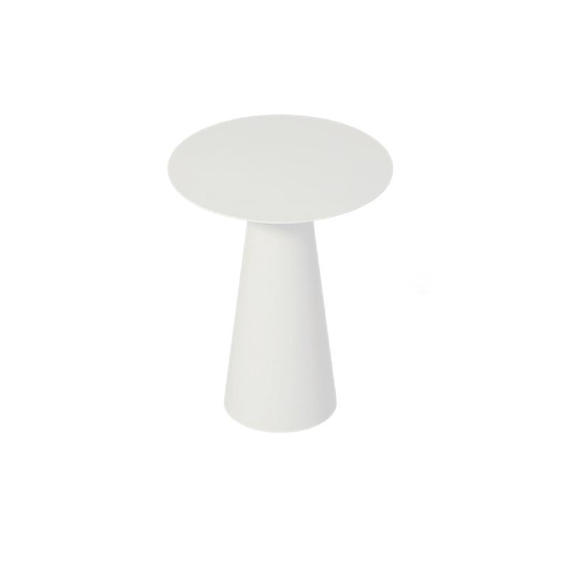 Pedestal Black/White Coffee Table Metal Minimalist Cocktail Table