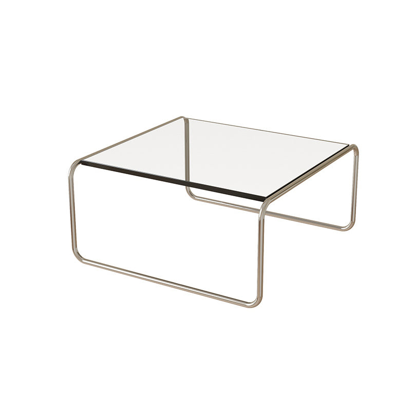 Square Steel Sled Coffee Table Modern 2 Nesting Cocktail Table