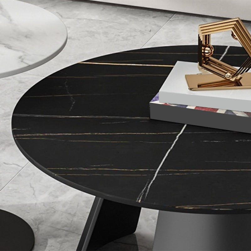 Glam Cocktail Table Pedestal/3 Legs Slate Round Single Coffee Table