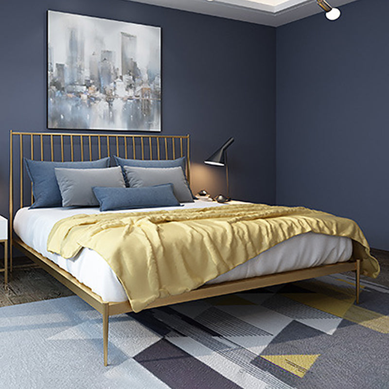 Metal Headboard Standard Bed Open-Frame Bed with Custom Legs