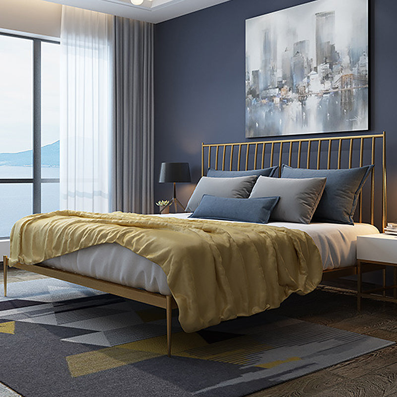 Metal Headboard Standard Bed Open-Frame Bed with Custom Legs