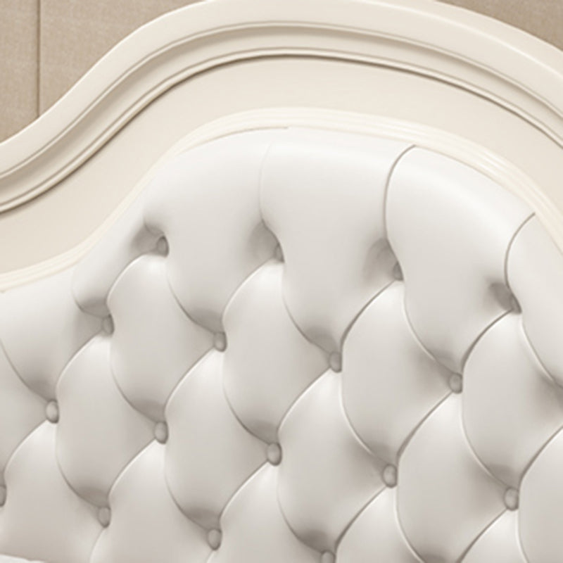 Solid Wood and Headboard Standard Bed Arched Bed with Custom Gold Legs