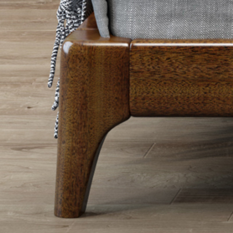 Solid Wood Standard Bed Headboard Low Profile Bed with Custom Legs