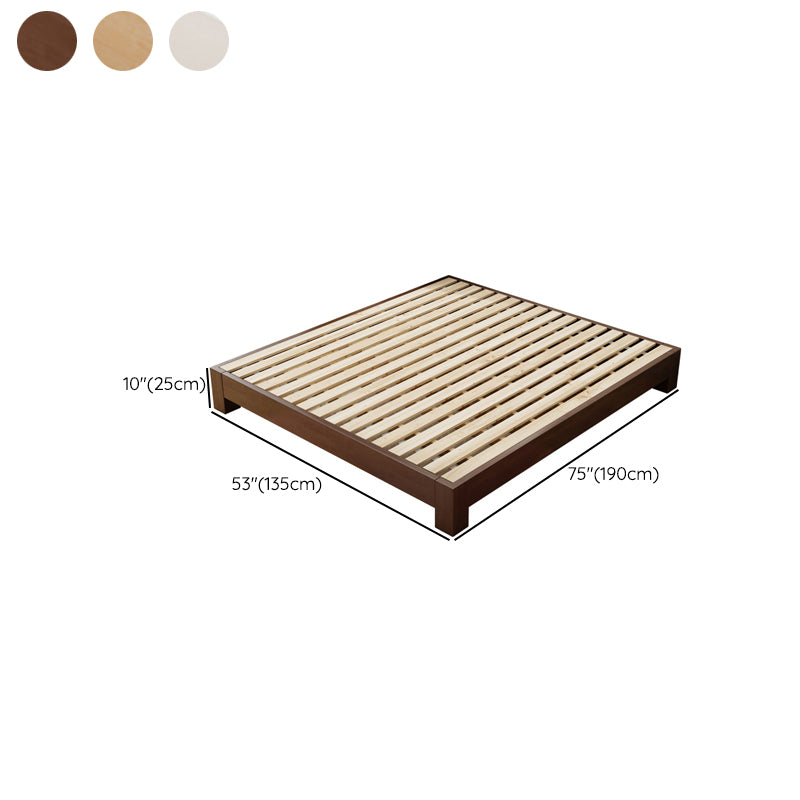 Scandinavian 9.84 " Tall Solid Color Wooden Platform Bed Frame