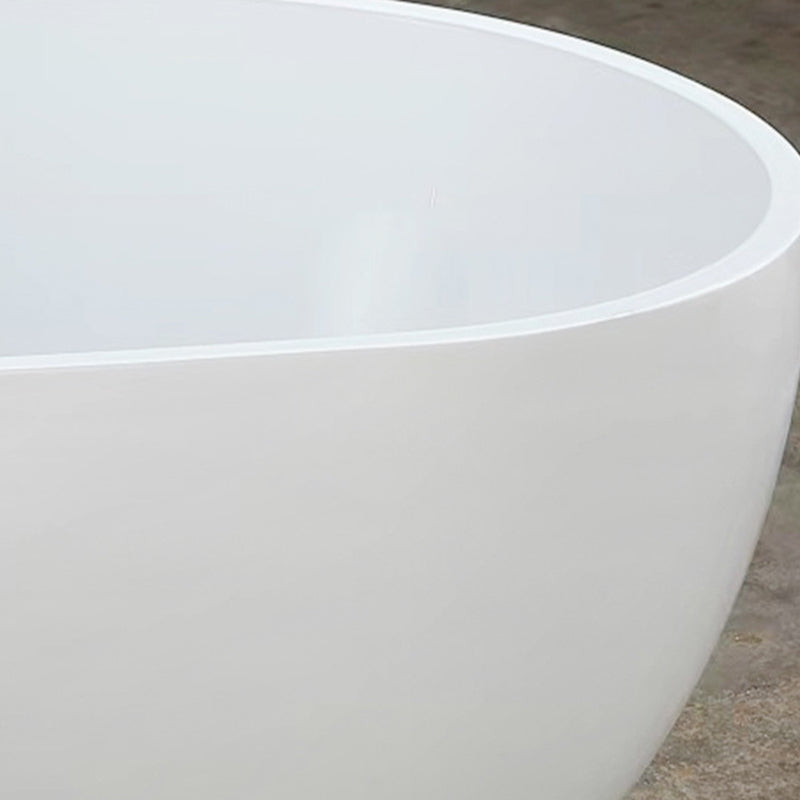 Stand Alone Acrylic Bath Tub White Oval Modern Bathroom Bathtub