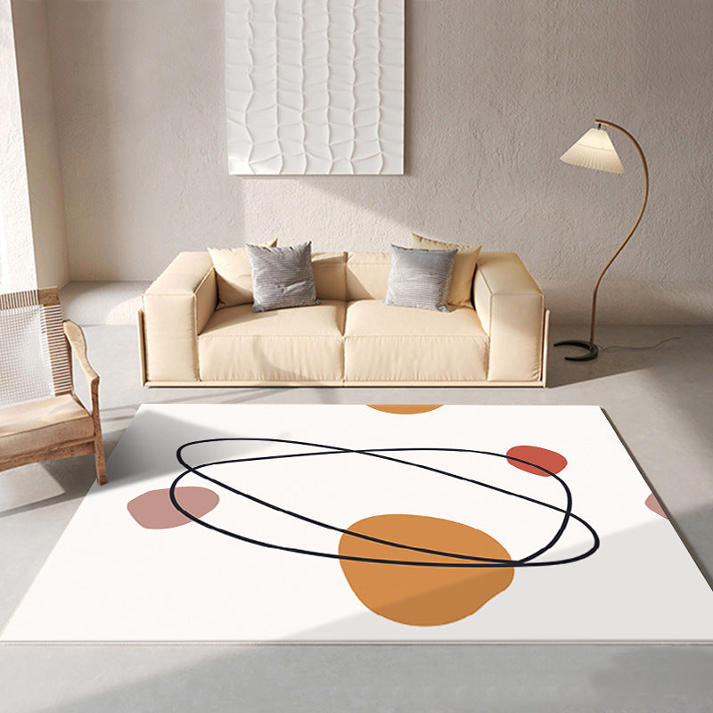 Modern Rug Polyester Color Block Indoor Rug Washable Rug for Drawing Room