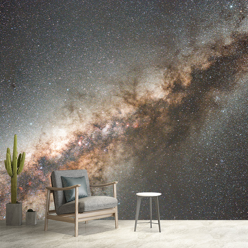 Mysterious Starry Sky Mural Wallpaper Environment Friendly Living Room Wall Mural
