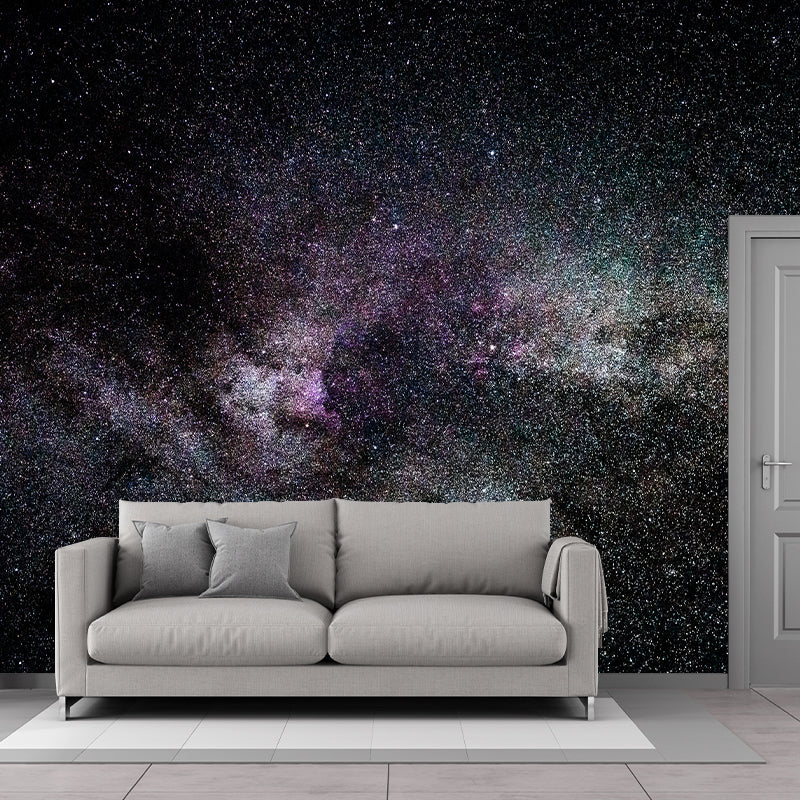 Mysterious Starry Sky Mural Wallpaper Environment Friendly Living Room Wall Mural