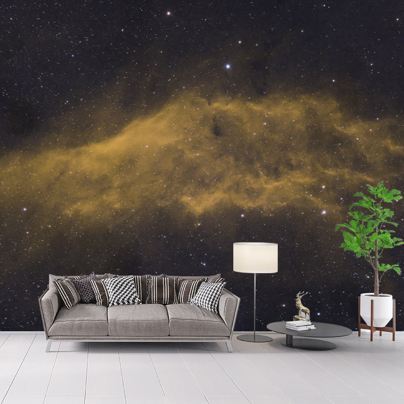 Mysterious Starry Sky Mural Wallpaper Environment Friendly Living Room Wall Mural