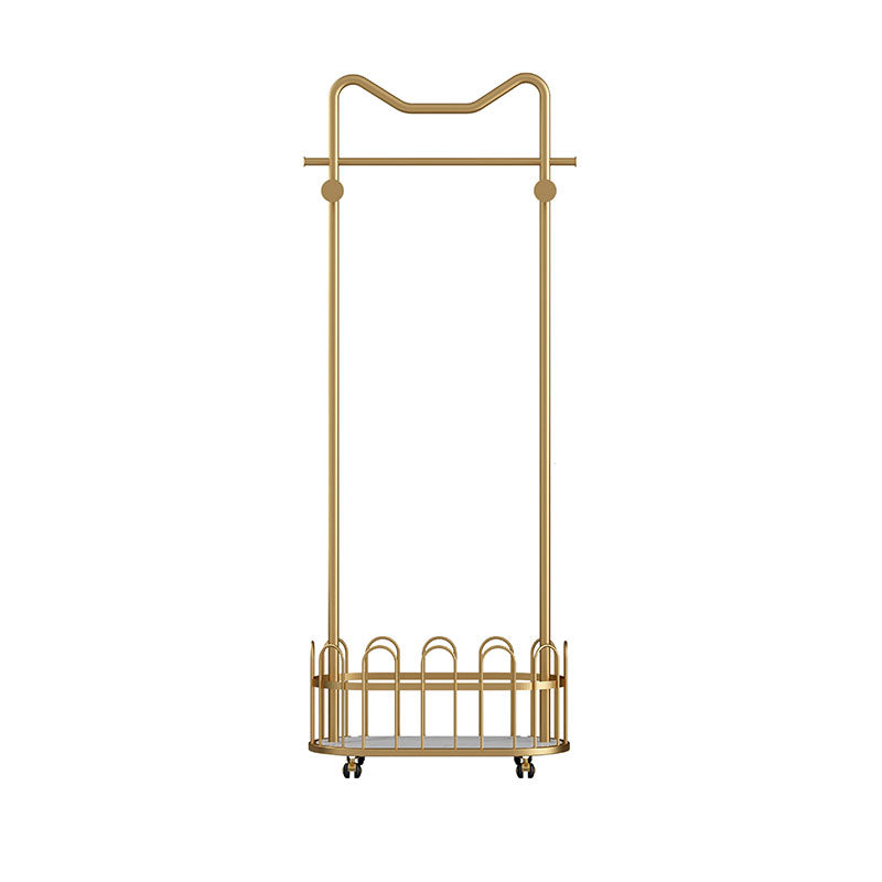 Glam Metallic Coat Hanger Free Standing Hooks Design Coat Rack for Bedroom