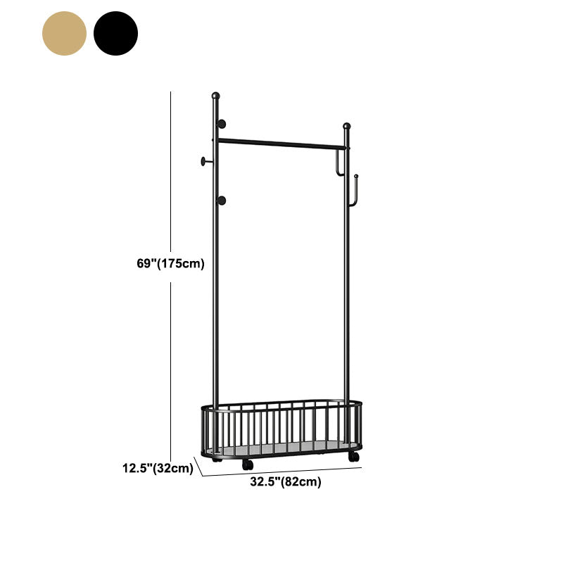 Glam Metallic Coat Hanger Free Standing Hooks Design Coat Rack for Bedroom