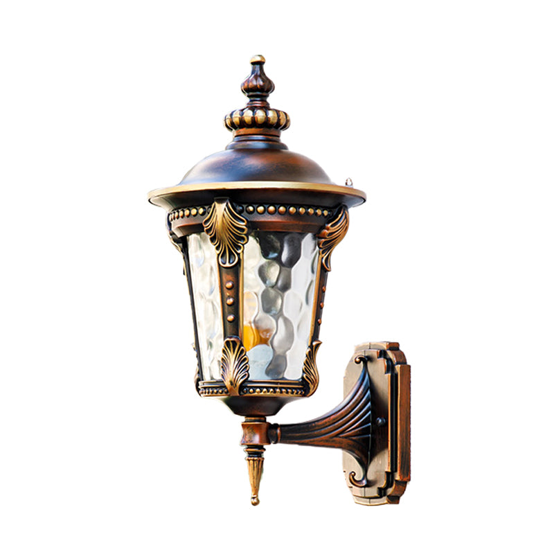 7.5 "/10" W 1 Light Urna Splighting Lighting Farmhouse de la granja de agua Rust Glass Malling Lámpara Montar accesorio
