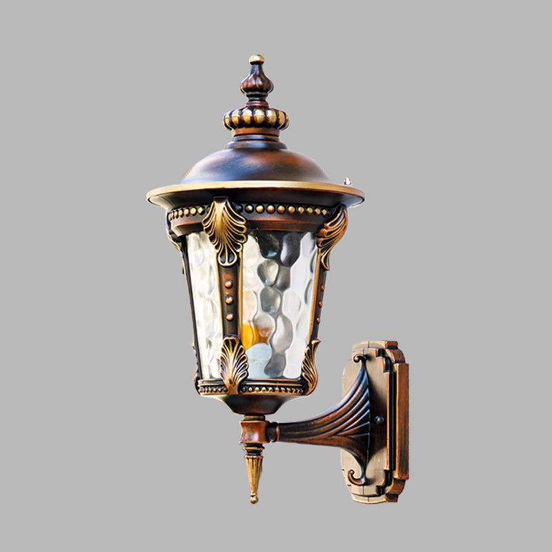 7.5 "/10" W 1 Light Urna Splighting Lighting Farmhouse de la granja de agua Rust Glass Malling Lámpara Montar accesorio