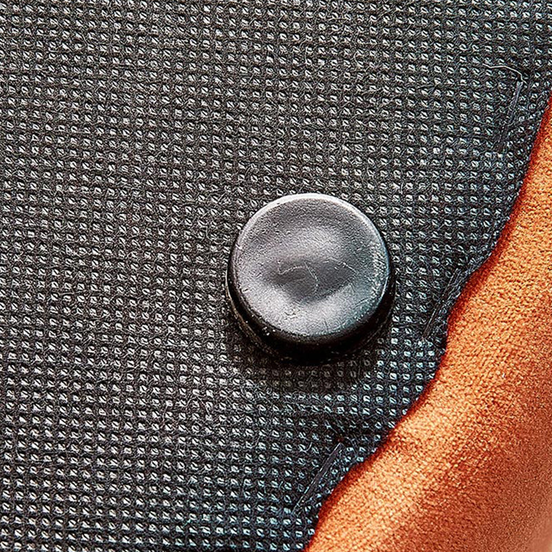 Orange Velvet Ottoman Modern Round Ottoman Stain Resistant Ottoman