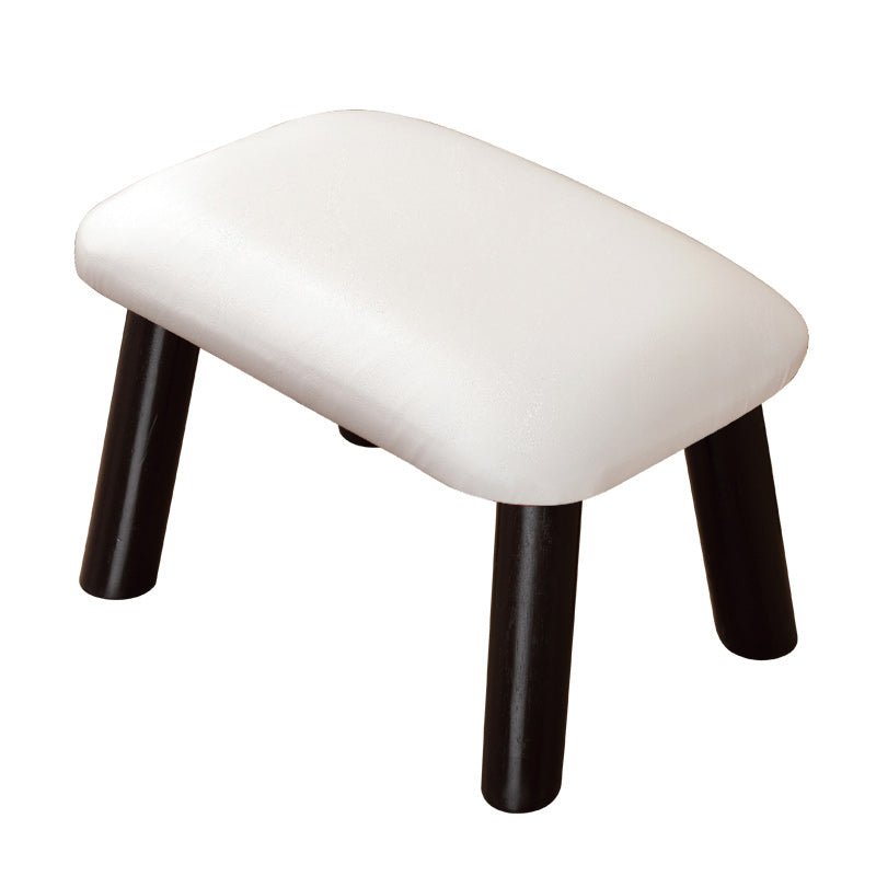 Faux Leather Ottoman Whole Colored Nailhead Trim Water Resistant Rectangle Pouf Ottoman