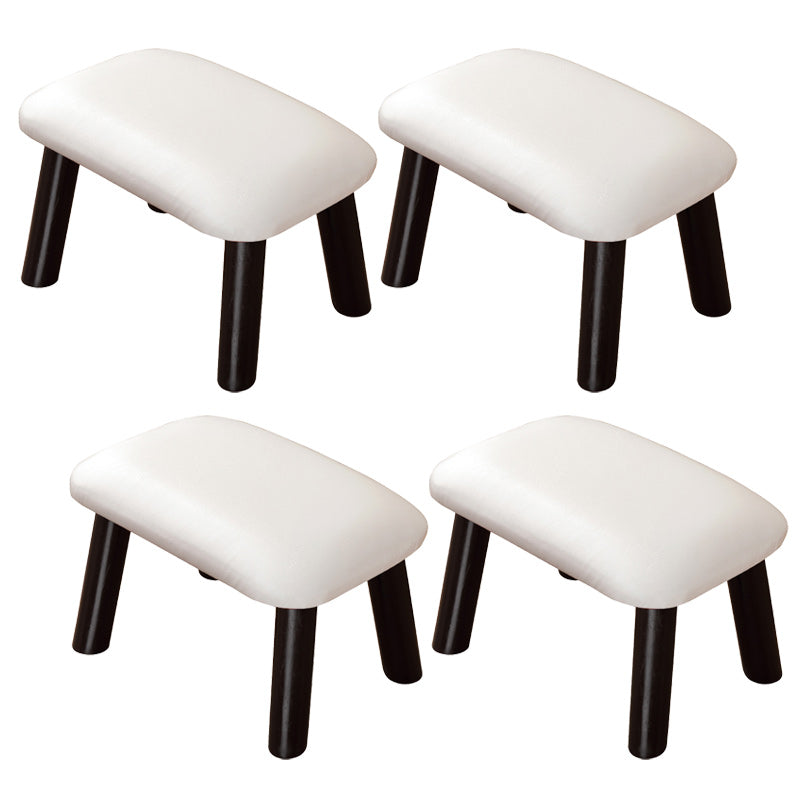 Faux Leather Ottoman Whole Colored Nailhead Trim Water Resistant Rectangle Pouf Ottoman